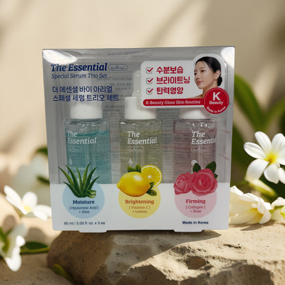 Moisture, Brighten & Firm | Serum Trio Set by The Essential (Ariul) – 3 x 2.02 fl oz