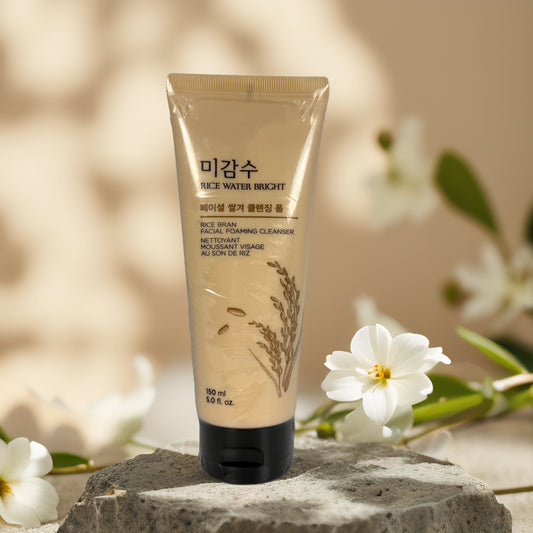 Brightens & Cleanses | Rice Water Bright Foam Cleanser by THE FACE SHOP – 5.0 fl oz
