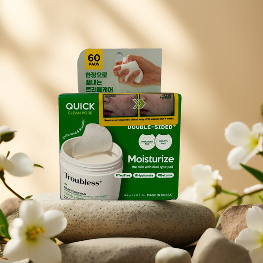 Clears & Refreshes | Clear Toner Pad by Troubless – 60 Pads