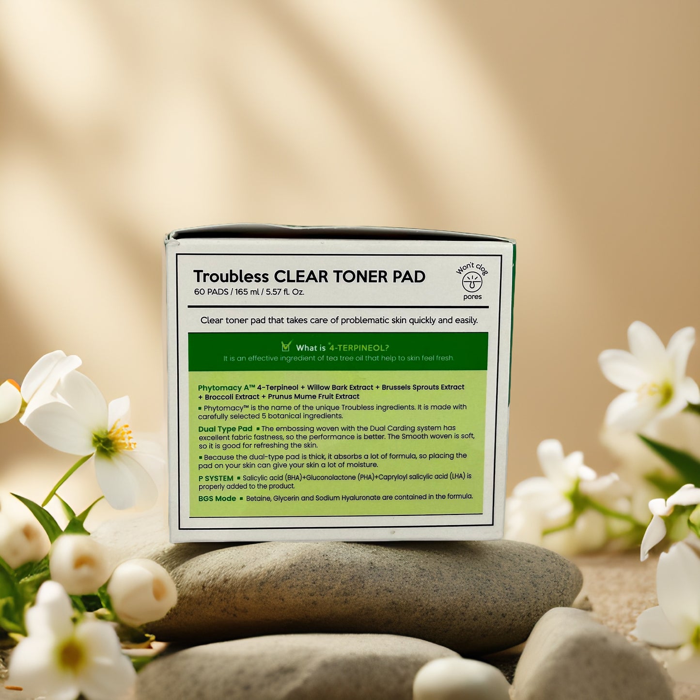 Clears & Refreshes | Clear Toner Pad by Troubless – 60 Pads