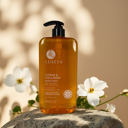 Energizing & Hydrating | Citrus & Collagen Body Wash by LUSETA – 33.8 fl oz (1L)