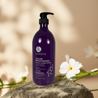 Eliminates Brass & Yellow Tones | Purple Conditioner by LUSETA – 33.8 fl oz (1L)
