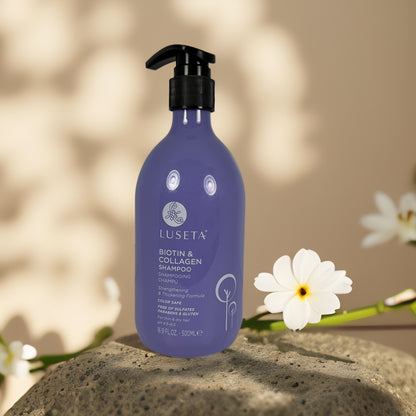 Strengthening & Thickening | Biotin & Collagen Shampoo by LUSETA – 16.9 fl oz