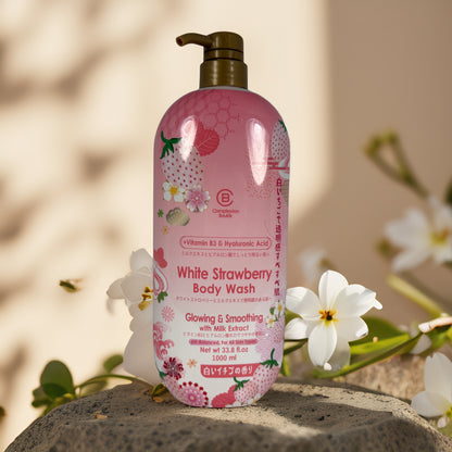Glows & Smooths | White Strawberry Body Wash by Complexion Boutik – 33.8 fl oz