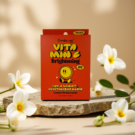 Brightening Glow | Vitamin C Facial Sheet Masks from The Crème Shop – 5 Pack