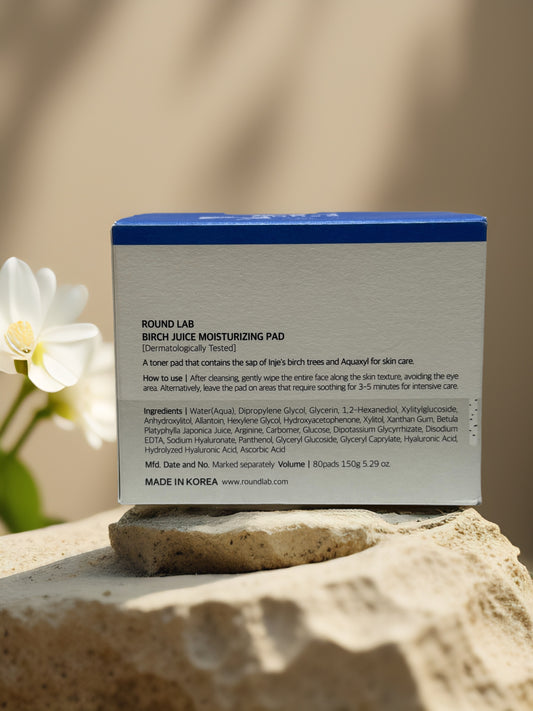 Calm & Quench | Birch Juice Moisturizing Pad by Round Lab – 80 pads (5.3 oz)