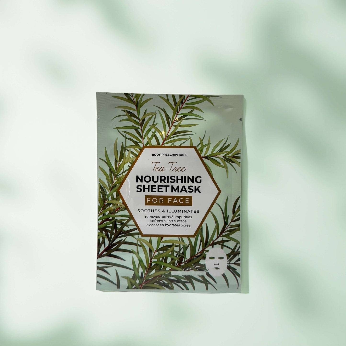 Body Prescriptions Tea Tree Nourishing Sheet Mask for face.