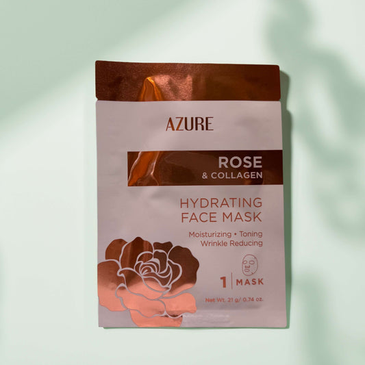 Azure Rose & Collagen Hydrating Face Mask, 1 Mask, Moisturizing