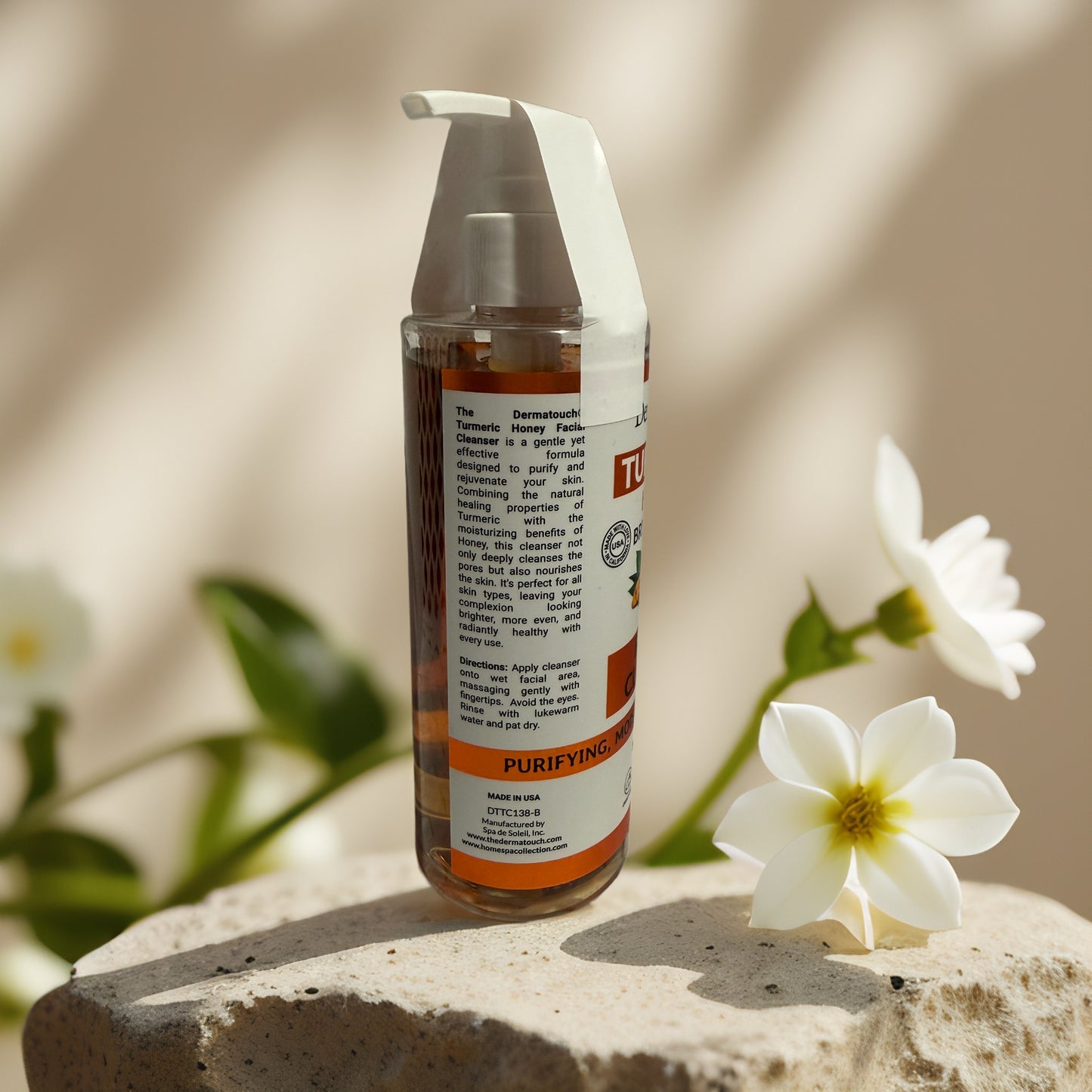 Brightening & Soothing | Turmeric Honey Facial Cleanser by Dermatouch – 8 fl oz