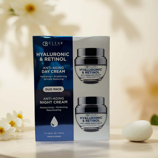 Hydrate + Restore | Clear Beauty Hyaluronic & Retinol Duo Pack (2 x 1.7 fl oz)