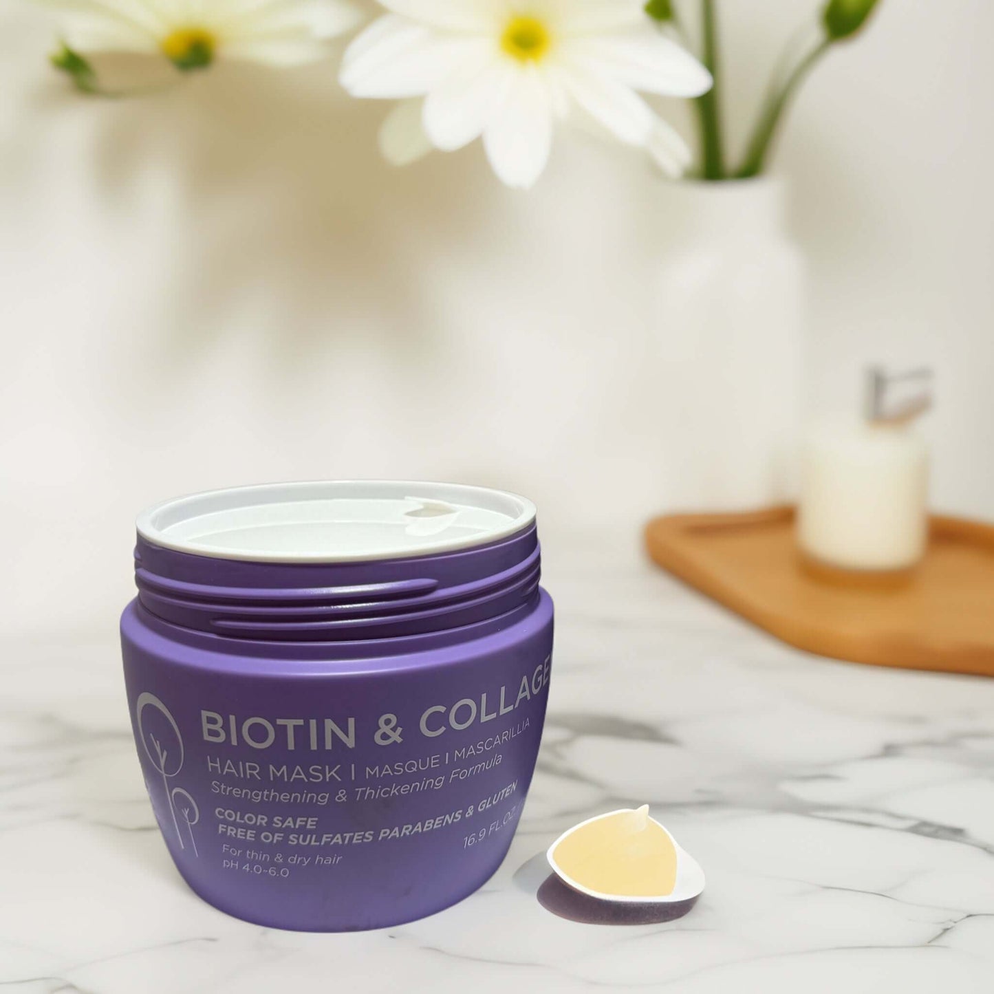 Thicker, Stronger Hair | Biotin & Collagen Hair Mask from Luseta - 16.9 fl oz