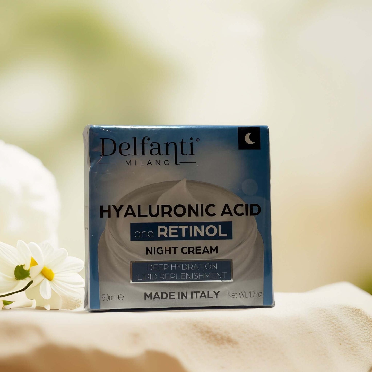Hydrate & Repair | HA + Retinol Night Cream, by Delfanti Milano - 1.7 fl oz
