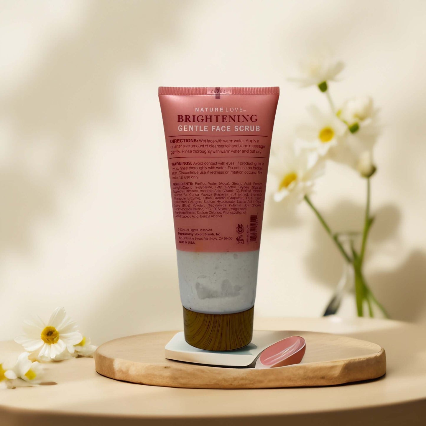 Glowing Exfoliation | Brightening Gentle Face Scrub by Nature Love - 6.0 fl oz