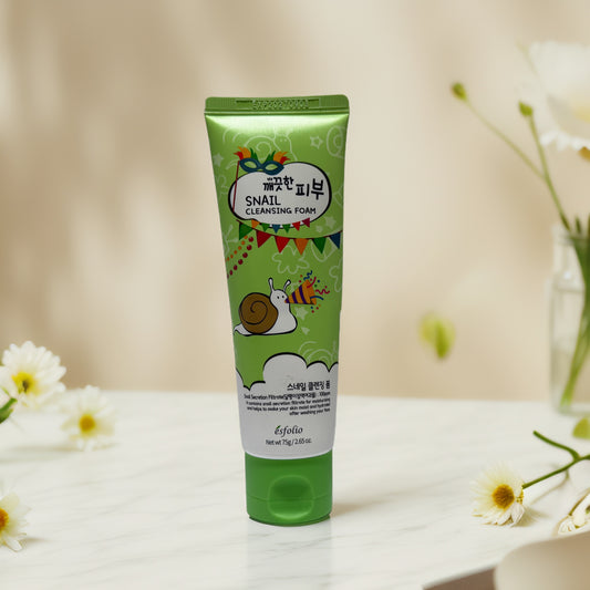 Snail Cleansing Foam by ésfolio 2.65oz: Hydrate, Nourish, and Refresh Your Skin