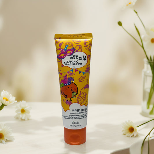 Vitamin C Cleansing Foam by ésfolio 2.65oz: Brighten and Refresh Your Skin Daily