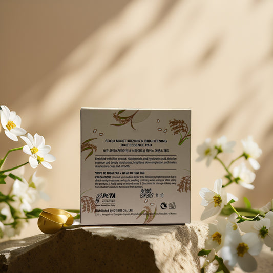 Hydrating & Brightening | Rice Essence Pad by SOQU – 5.4 fl oz