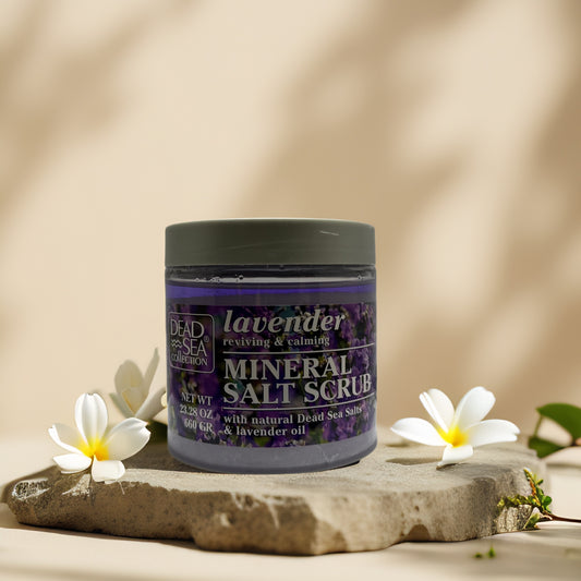 Calming Body Polish | Lavender Mineral Salt Scrub from Dead Sea Collection – 23.3 fl oz