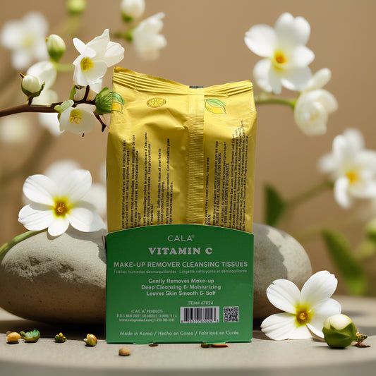 Brightening Refresh | Vitamin C Cleansing Tissues by CALA – 60 sheets