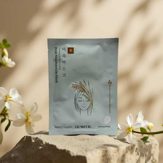 Brighten & Nourish | Rice Niacinamide Mask from GLAMFOX – 0.77 fl oz