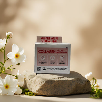 Firm & Smooth Collagen Enhance Cream by Tenzero, hydrating facial cream for firmer, smoother skin.