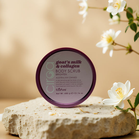 Brightening Body Polish | Goat’s Milk & Collagen Scrub by Cirqa – 21.2 oz