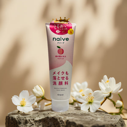 Gentle Makeup Removal | Peach Leaf Face Wash from Kracie Naive – 7.1 fl oz
