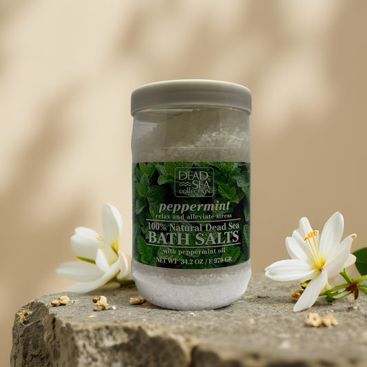 Tension Relief Soak | Peppermint Dead Sea Bath Salts by Dead Sea Collection – 34.2 oz