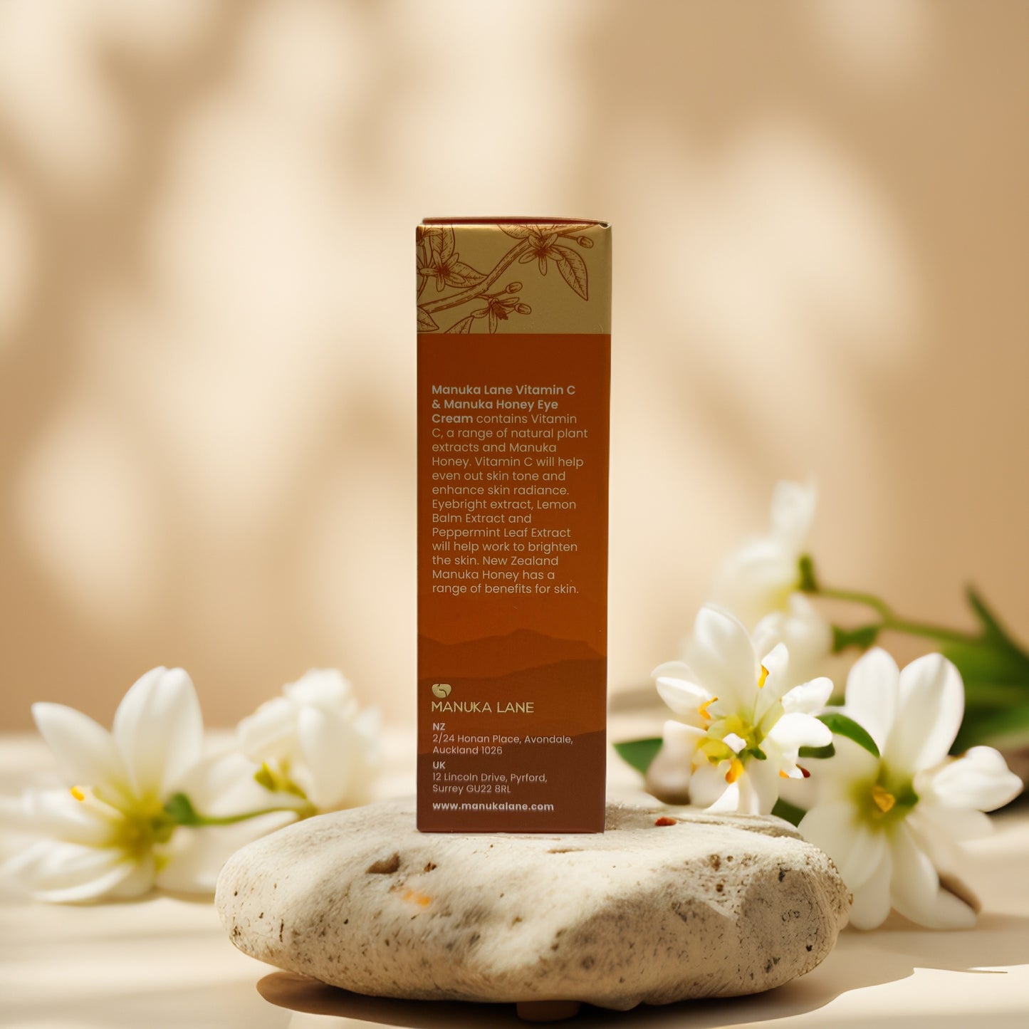 Brightening Under-Eye Care | Vitamin C & Manuka Honey Eye Cream by Manuka Lane – 1.0 fl oz