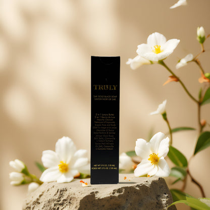 Clarifying Body & Face Wash | 24K Gold Black Soap by Truly – 5.0 fl oz
