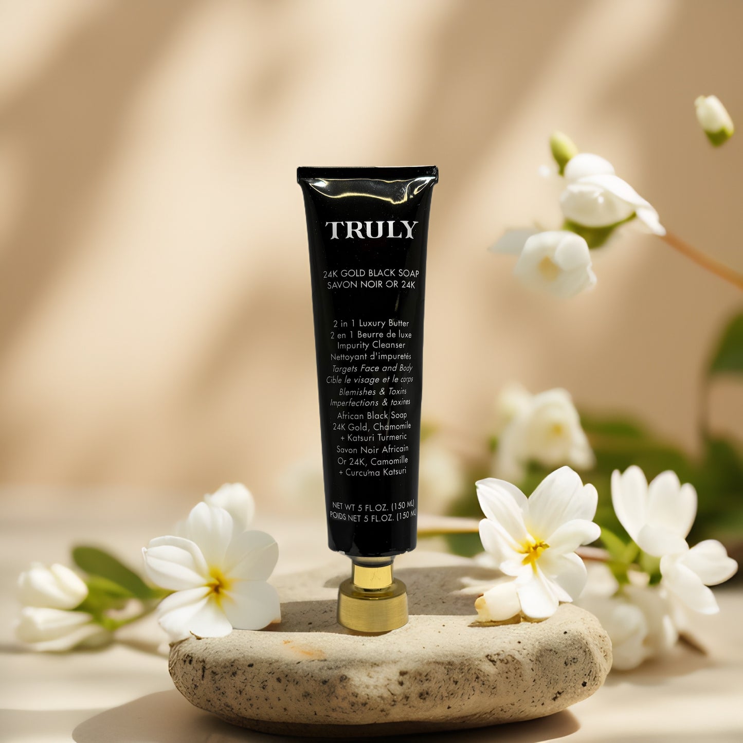 Clarifying Body & Face Wash | 24K Gold Black Soap by Truly – 5.0 fl oz