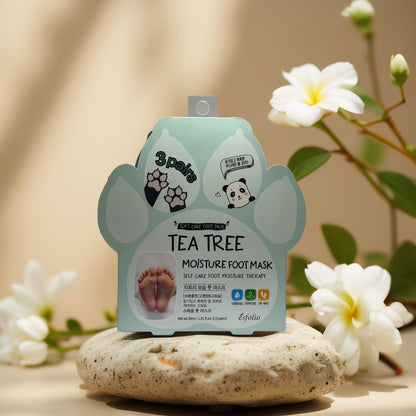 Soften + Soothe | Tea Tree Moisture Foot Mask by Esfolio – 3 pair pack
