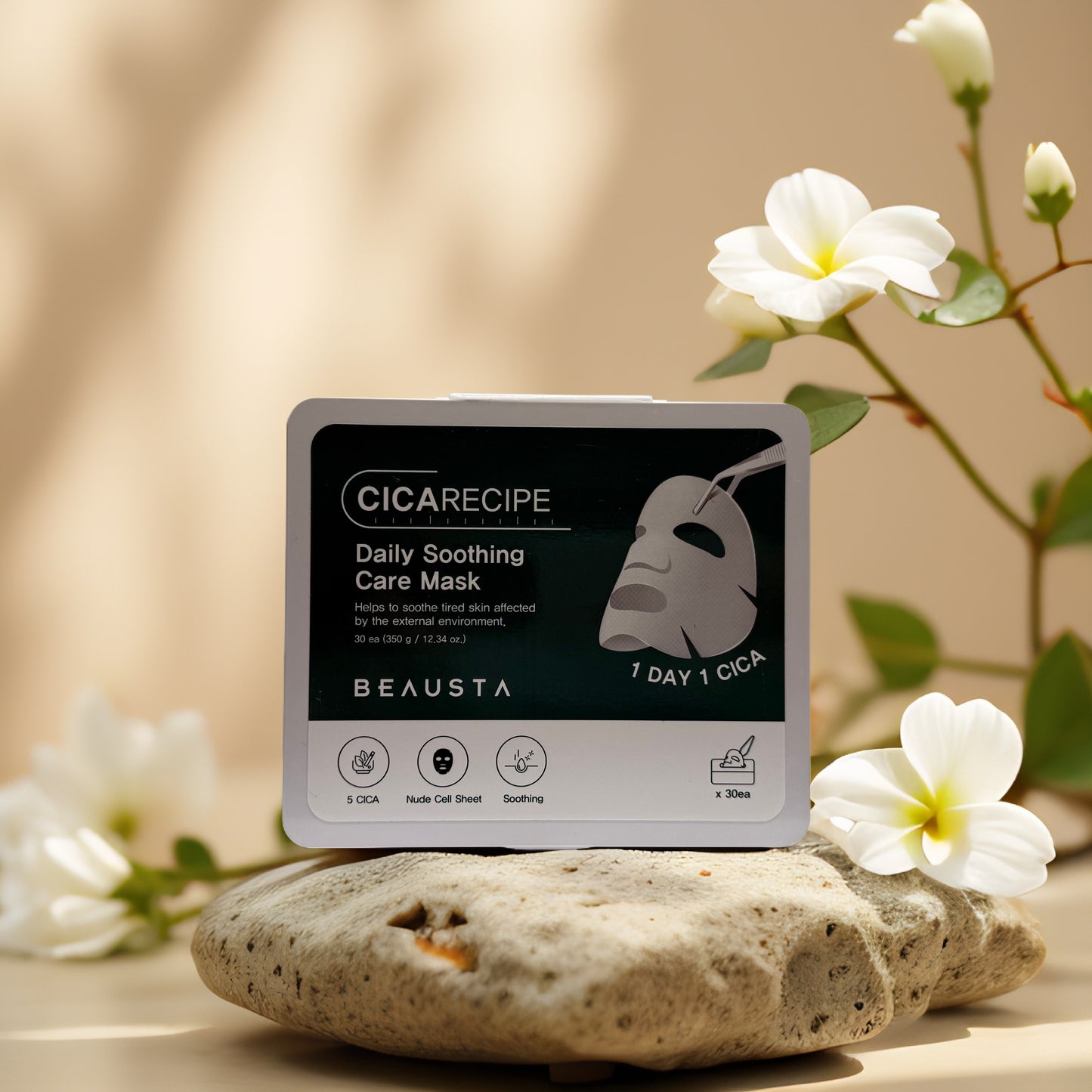 Soothing + Recovery | Cicarecipe Daily Mask by Beausta – 30 sheet pack
