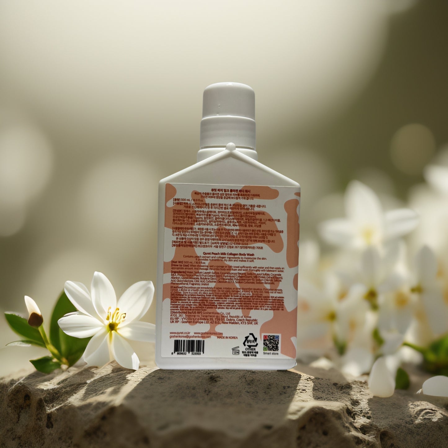 Smoothing Cleanse | Peach Milk Collagen Body Wash from Quret – 16.9 fl oz