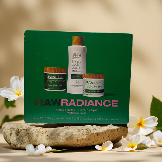 Glow Revival | Raw Radiance Winterberry Body Set by Raw Sugar – 8.3 oz total