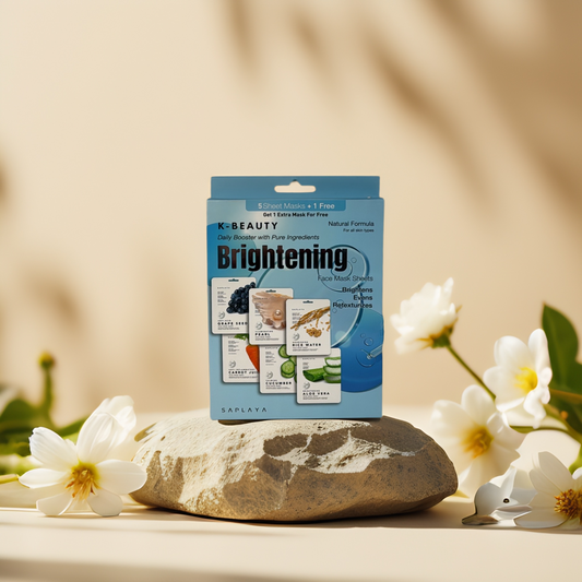 Brightening Boost | Face Sheet Mask Set by Saplaya – 6 Masks