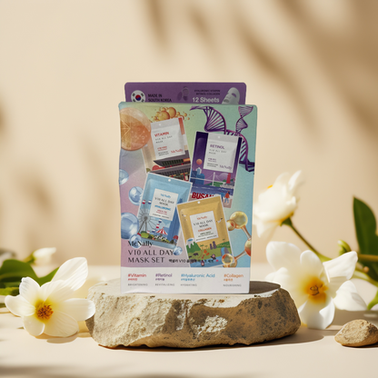 Daily Renewal | V10 All Day Assorted Facial Masks from McNally – 12 Pack