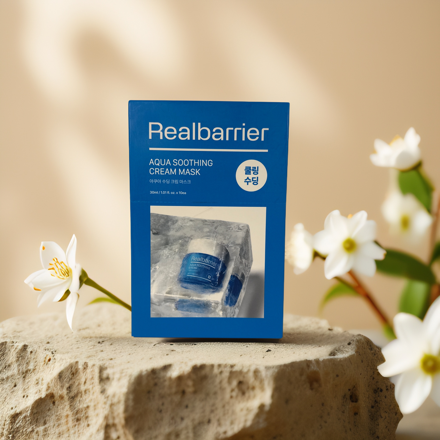 Soothing Relief | Aqua Soothing Facial Cream Masks from Real Barrier – 10 Pack