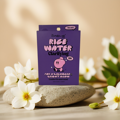 Clarifying Glow | Rice Water Facial Sheet Masks from The Crème Shop – 5 Pack