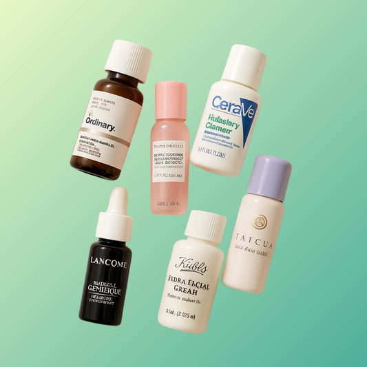 Selection of clean beauty add-ons including skincare serums.
