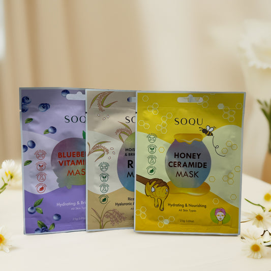 Hydrate & Nourish | Assorted Sheet Masks from SOQU - Single Use