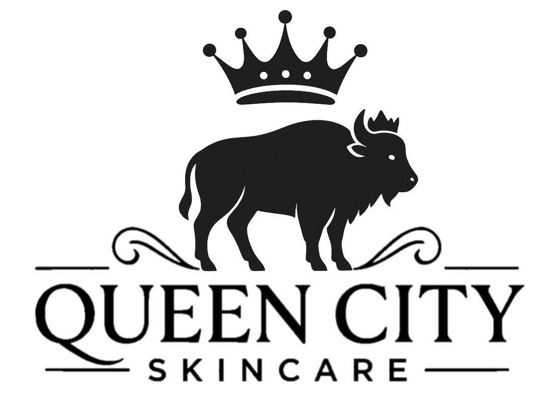 Brand logo with a standing Buffalo and floating crown