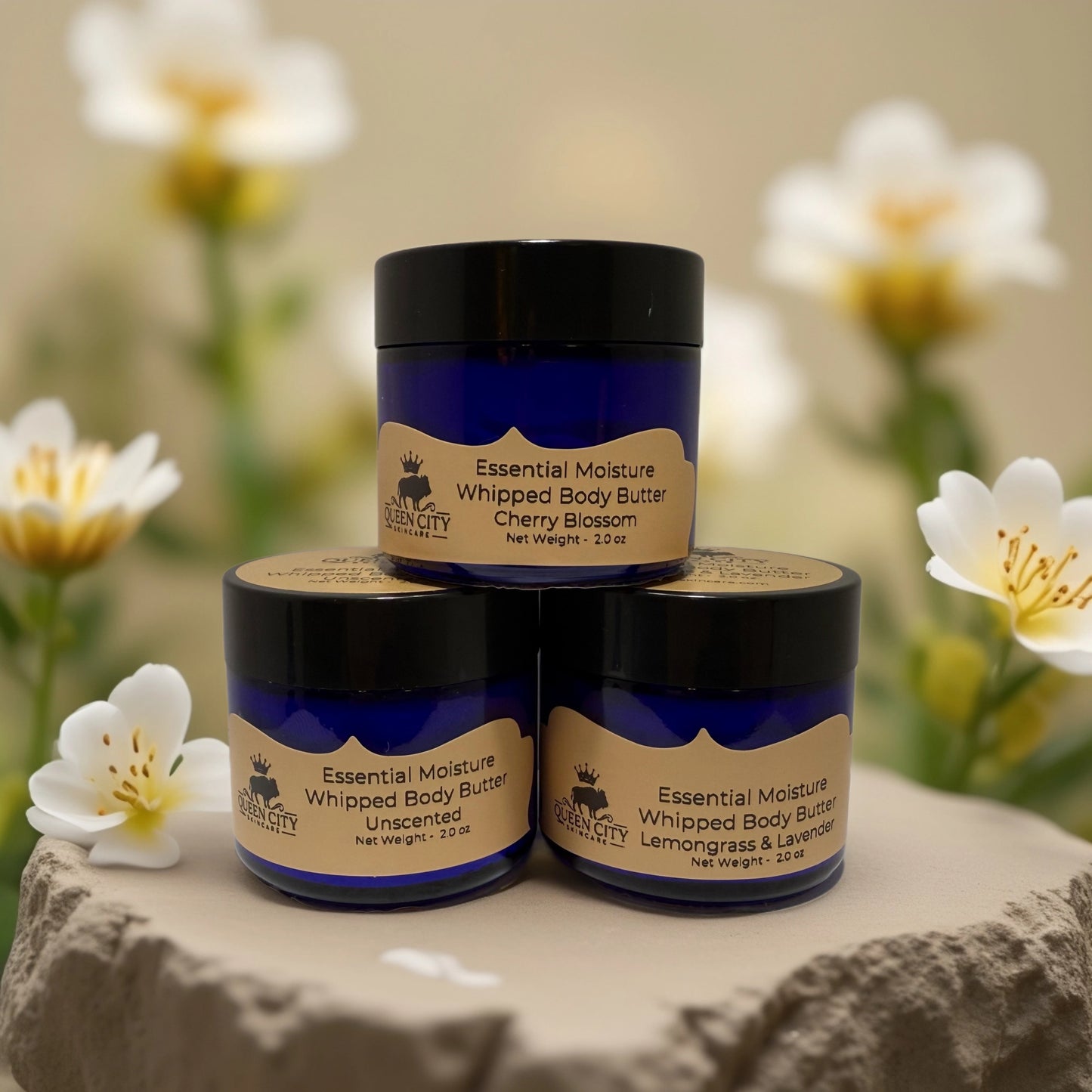 Cherry Blossom Whipped Body Butter from QCS Essential Moisture - 2 fl oz