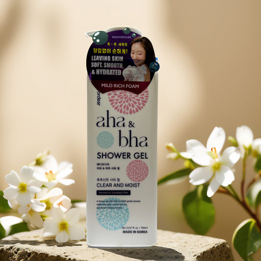 Exfoliate & Hydrate | AHA & BHA Shower Gel by Medifordeal – 23.9 oz