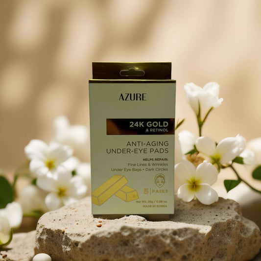 Firm & Brighten | Anti-Aging Under-Eye Pads with 24K Gold & Retinol by Azure – 5 Pairs