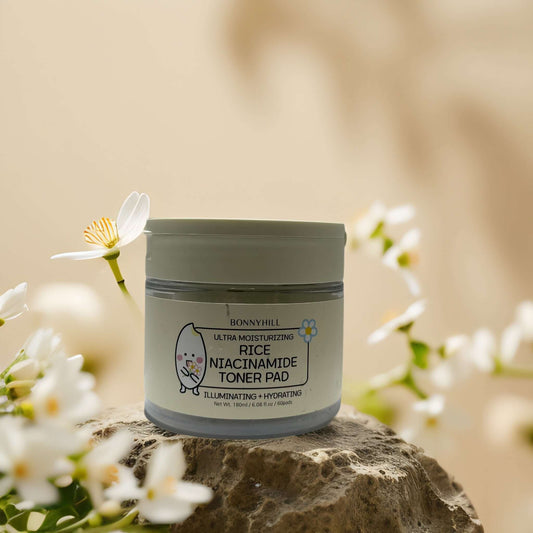 Radiance + Hydration | Rice Niacinamide Toner Pad from Bonnyhill – 6.1 fl oz