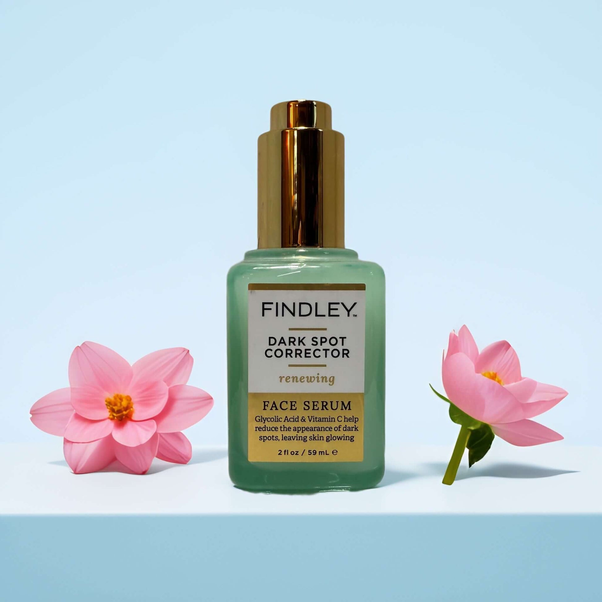 Findley Dark Spot Corrector Face Serum with flowers, 2 oz.