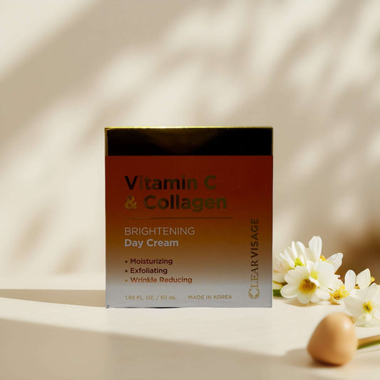 Clear Visage Vitamin C & Collagen Day Cream 1.69 fl oz box.