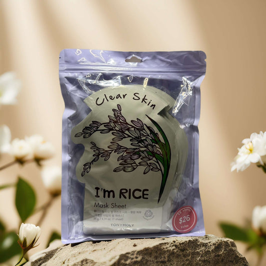 Brightening Sheet Set | I’m Rice Mask Sheets by TonyMoly – 10ct, 0.74 fl oz each