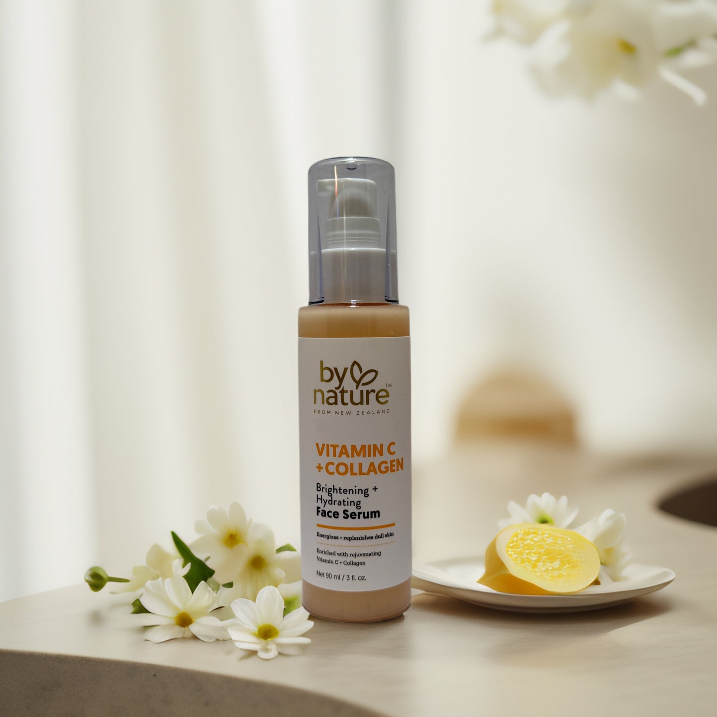 Brightening Face Primer & Serum | Vit C & Collagen Serum by Nature -  3.0 fl oz