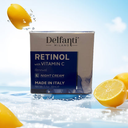 Delfanti Milano Retinol + Vitamin C Duo – Day & Night Creams, Made in Italy - Queen City Skincare